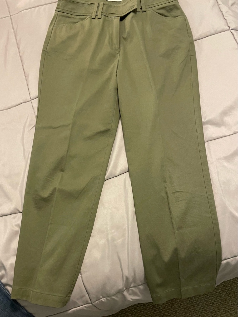 Jones New York Sport Petite Olive Stretch full length pants